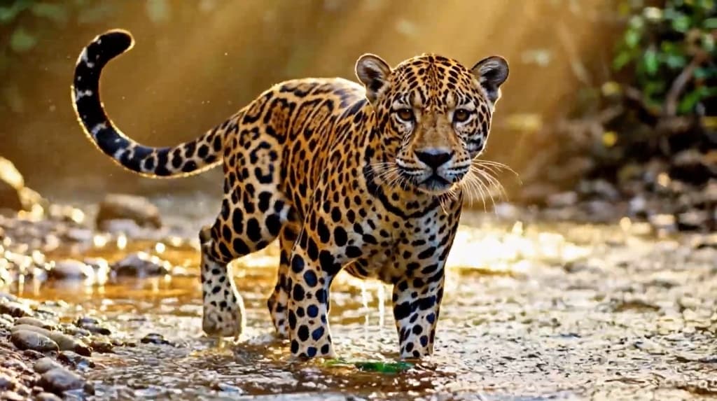 Jaguar in Stream